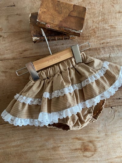 Anne Shirley19｜(3m-22m) 2色格紋蕾絲邊層次包屁裙11