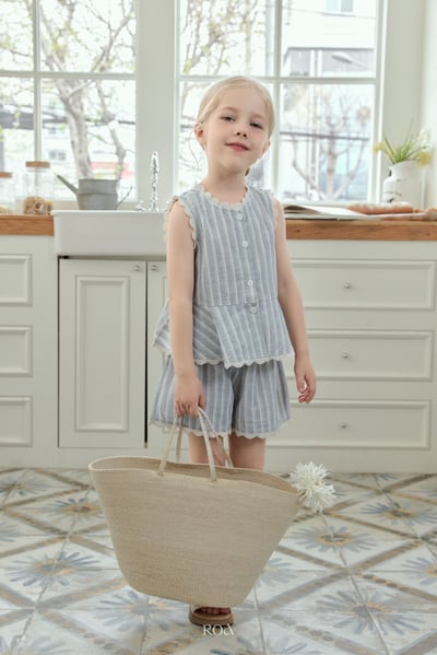 ROA02｜(6m-18m) 2色蕾絲波浪邊套裝5