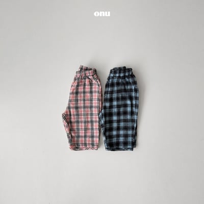 onu 26｜(70cm-115cm) 法蘭絨格紋直筒褲5