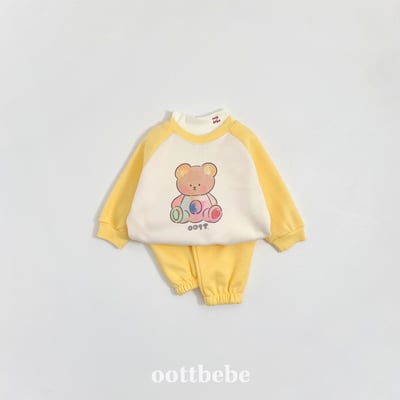 Oottbebe76｜(1y-7y)   休閒彩虹熊熊套裝4