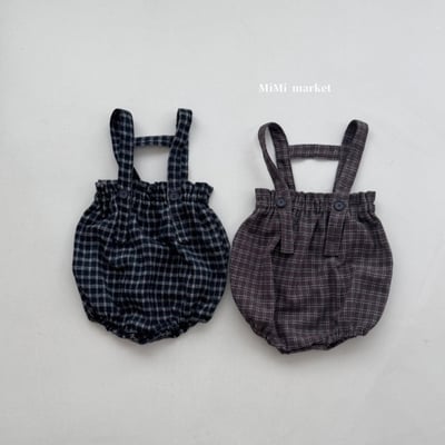 mimi market03 (65-85cm)  格紋吊帶包屁褲2