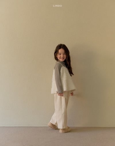 Lindo55｜(80cm-125cm) 蕾絲愛心直筒褲8