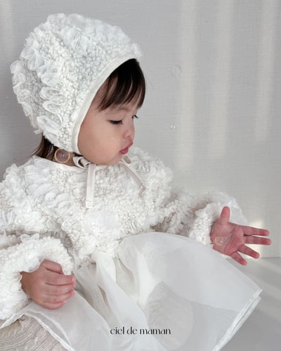 Cieldemaman20｜(3M~15M)  氣質雲朵洋裝含帽子10