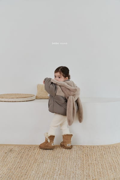 bebe nine36 (65cm-115cm) 2色刷毛暗釦拉鍊連帽小兔外套(帽可拆)6