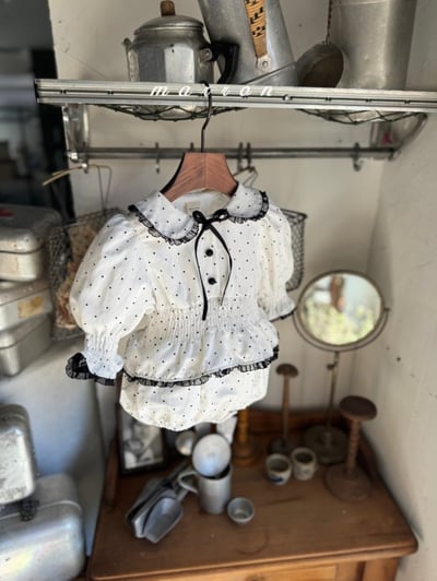 Marron59｜(3m-18m) 點點蕾絲包屁衣6