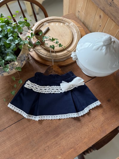 Marron18｜(1y-6y) 蝴蝶結蕾絲褲裙4