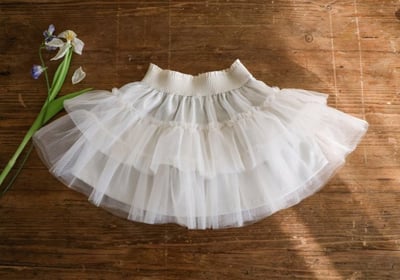 FLO43｜(75-140) 2色薄紗澎澎裙24