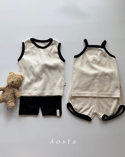 AOSTA48｜(6m-5y) 4款羅紋無袖背心14