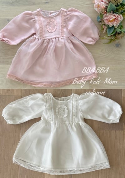 BBABBA13｜(3y-8y)  2色蝴蝶結段面洋裝1