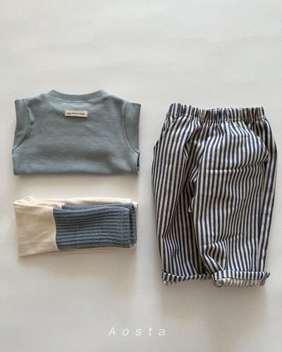 AOSTA17｜(6m-5y) 線條直筒長褲9