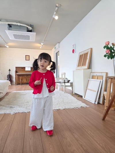 Color26｜(75-115cm) 捲邊開襟外套9