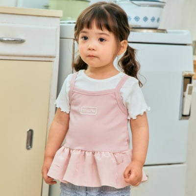 1st blue21｜(~93-118cm) 細肩荷葉邊背心1