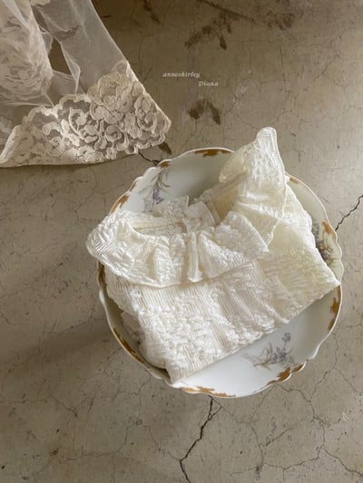 Anne Shirley21｜(3m-24m) 2色荷葉花領襯衫3