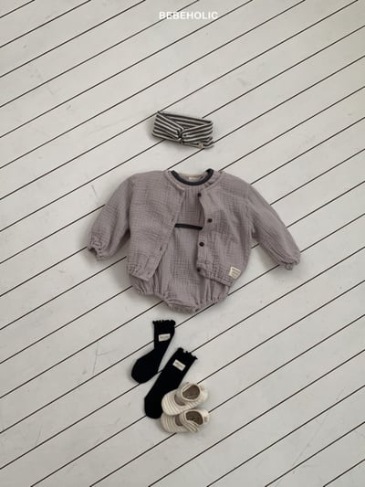 Bebe holic24｜(3m-18m) 棉麻開襟外套6
