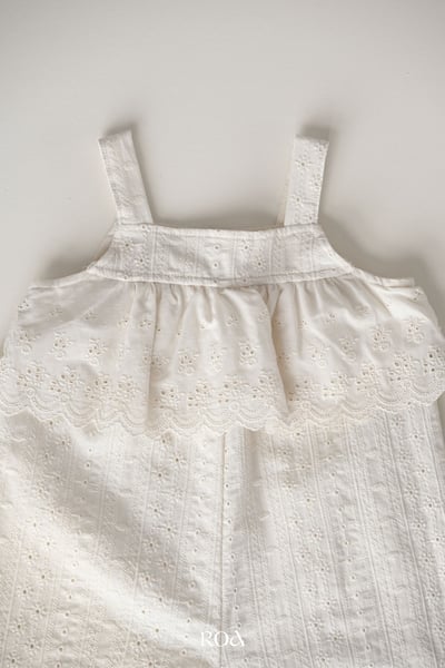 ROA13｜(6m-18m) 2色雕花蕾絲無袖連身褲17