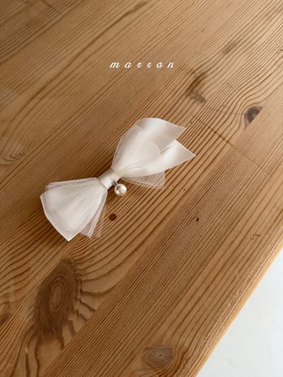 Marron43｜(Free) 絲帶珍珠別針3