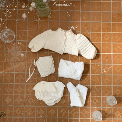 Bebe holic｜(55-85cm) 寶寶百合蕾絲燈籠褲4