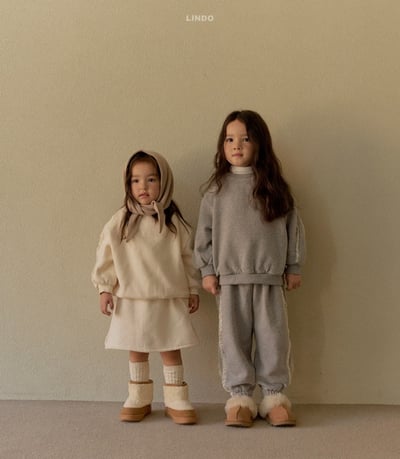 Lindo46｜(80cm-125cm) 蕾絲滾邊休閒上衣9