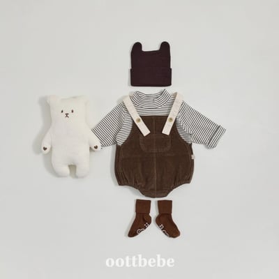 Oottbebe71｜(0m-12m)  冬季燈芯絨吊帶包屁衣6