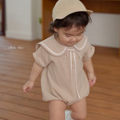 bebe nine38  (6m-24m) 2色氣質翻領包屁衣13