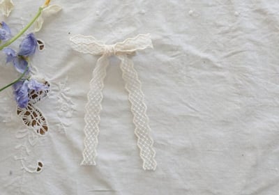 FLO07｜(free) 4色蝴蝶結滾邊髮夾9