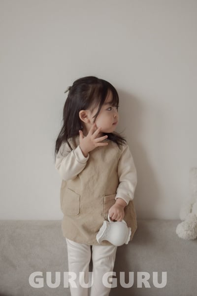 GURU GURU24｜(6m-24m) 2色燈芯絨口袋背心佯裝22