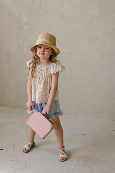 FLO17｜(75-140) 碎花娃娃裝上衣11