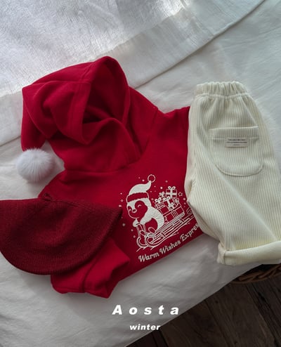 AOSTA27｜(6m-5y) 冬季企鵝印花連帽休閒上衣16