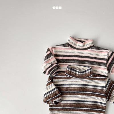 onu 45｜(70cm-115cm) 磨毛多條紋上衣5