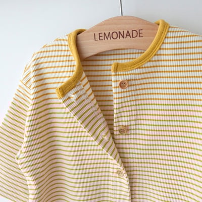 LEMONADE27｜(55cm-85cm) 3色條紋羅紋連身衣含帽子10