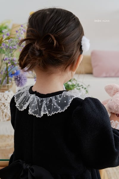 bebe nine32 (65cm-115cm) 2色蕾絲領綁帶洋裝10