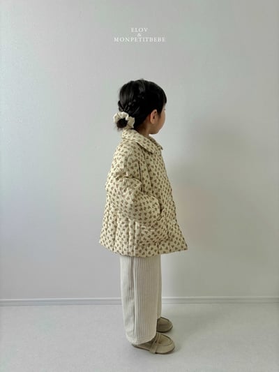 Monpetitbebe13｜(70cm-110cm) 碎花夾層棉質外套9