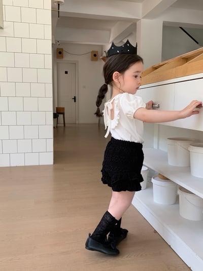 JE48｜(73-120cm) 花邊領露背上衣17