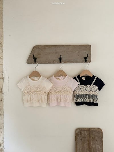 Bebe holic44｜(3m-18m) 背心蕾絲上衣3