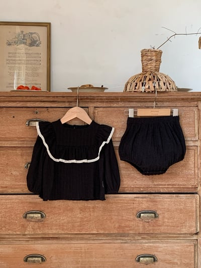 JE621｜(73cm-100cm) 麻花荷葉領套裝1