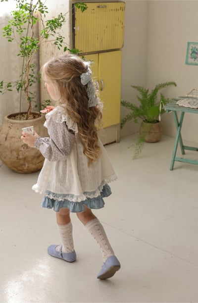 FLO06｜(free) 3色蕾絲滾邊蝴蝶結髮夾13