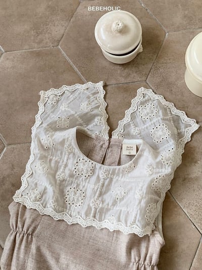 Bebe holic25｜(3m-18m) 鏤空翻領連身服10