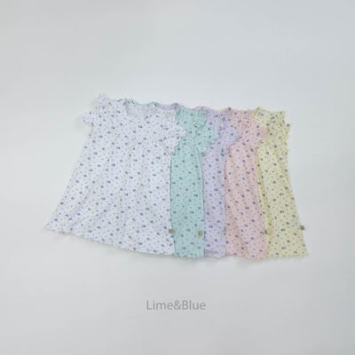 LIME&BLUE18｜(80-118cm)  可愛花朵連身裙1
