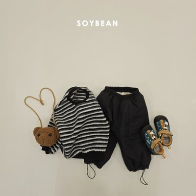 Soybean60｜(75cm-118cm) 刷毛抽繩長褲8