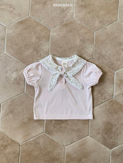 Bebe holic45｜(3m-18m) 海軍蕾絲領上衣12