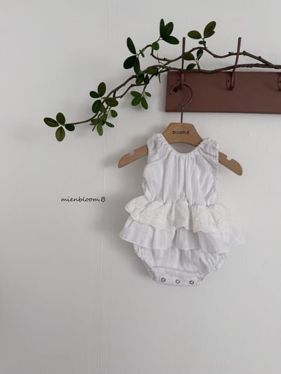 Bloom.b06｜(0m-18m) 櫻桃荷葉邊包屁衣3