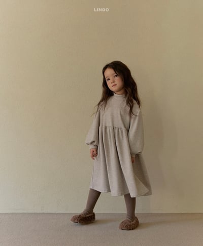 Lindo69｜(80cm-125cm) 高領條紋洋裝15