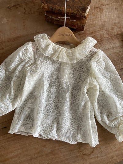 Anne Shirley21｜(3m-24m) 2色荷葉花領襯衫2