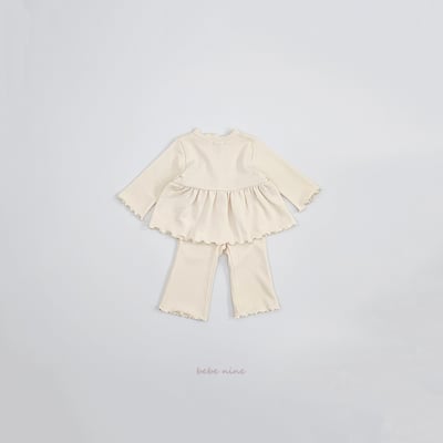 bebe nine10  (65-115) 2色蝴蝶結鈕扣套裝18