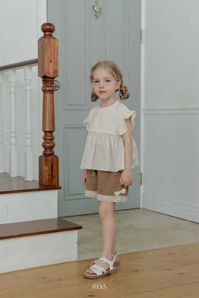 ROA32｜(6m-18m) 2色蕾絲滾邊短褲1