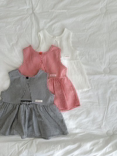 Atomeme32｜(70-110) 格紋設計傘狀上衣6