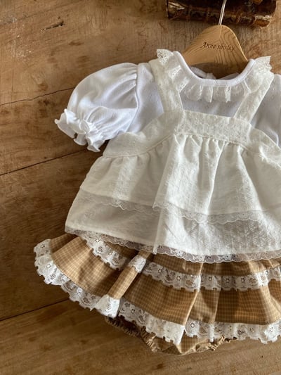Anne Shirley19｜(3m-22m) 2色格紋蕾絲邊層次包屁裙12