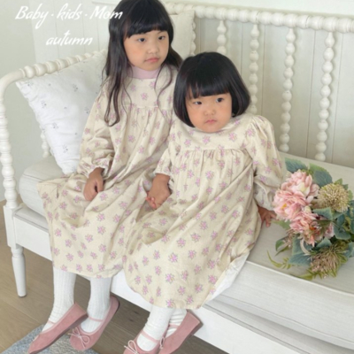 BBABBA15｜(60cm-120cm-mom)  2色田園碎花洋裝6