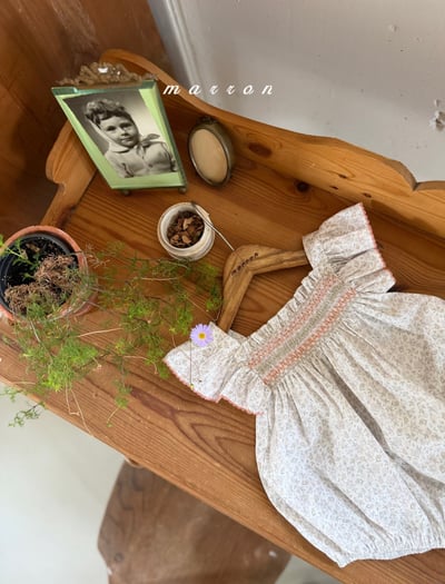 Marron10｜(3m-18m 1y-6y) 日落編織花包屁衣/洋裝9