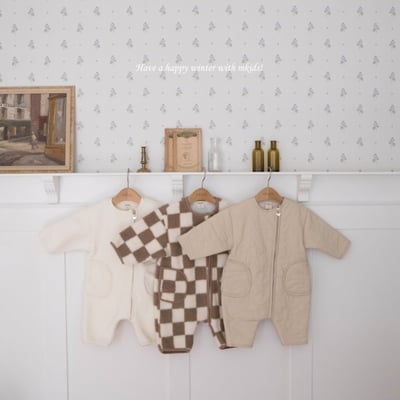 M-KIDS06｜(65-80cm) 3色刷毛口袋拉鍊連身衣1